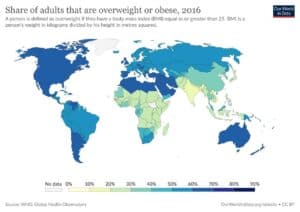 Exipure reviews.A map showing the share of adults that are overweight or obese across countries.