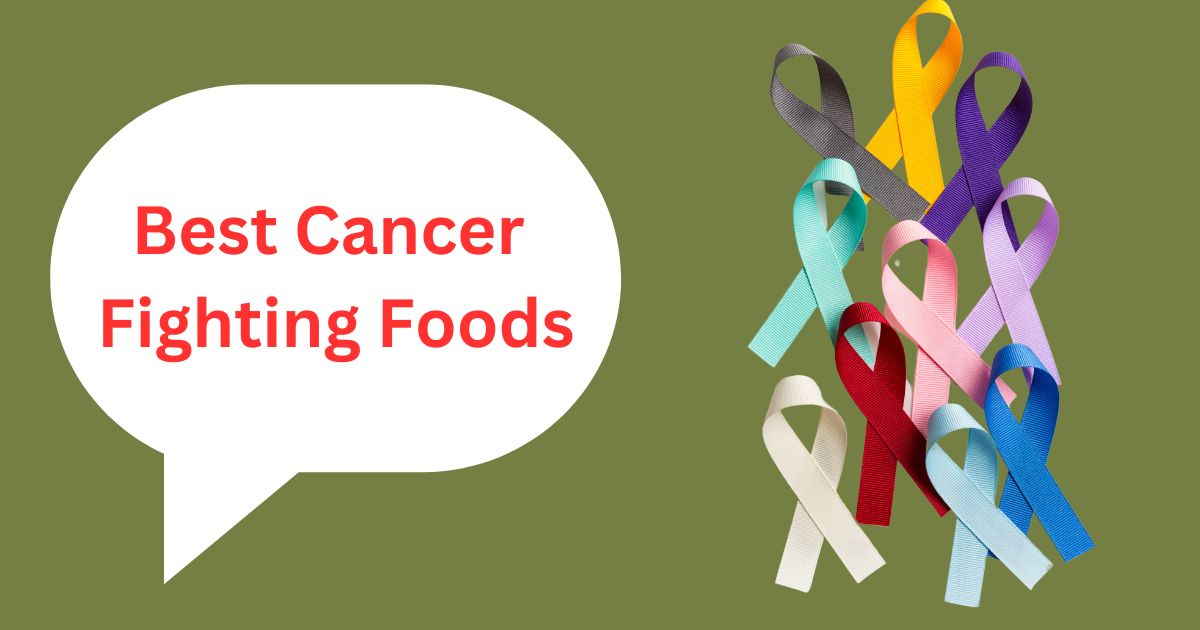 Cancer-fighting foods ribbons.